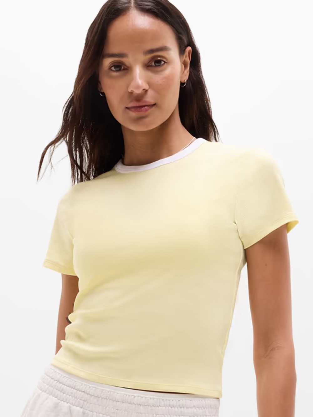Athleta Signature Rib Crop Tee [Worn Once]